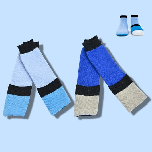 Peekaboo newborn socks- 2 pack_Blue