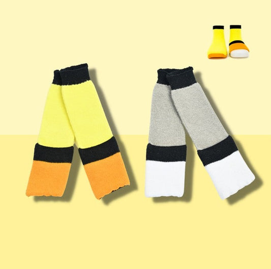 Peekaboo newborn socks- 2 pack - yellow