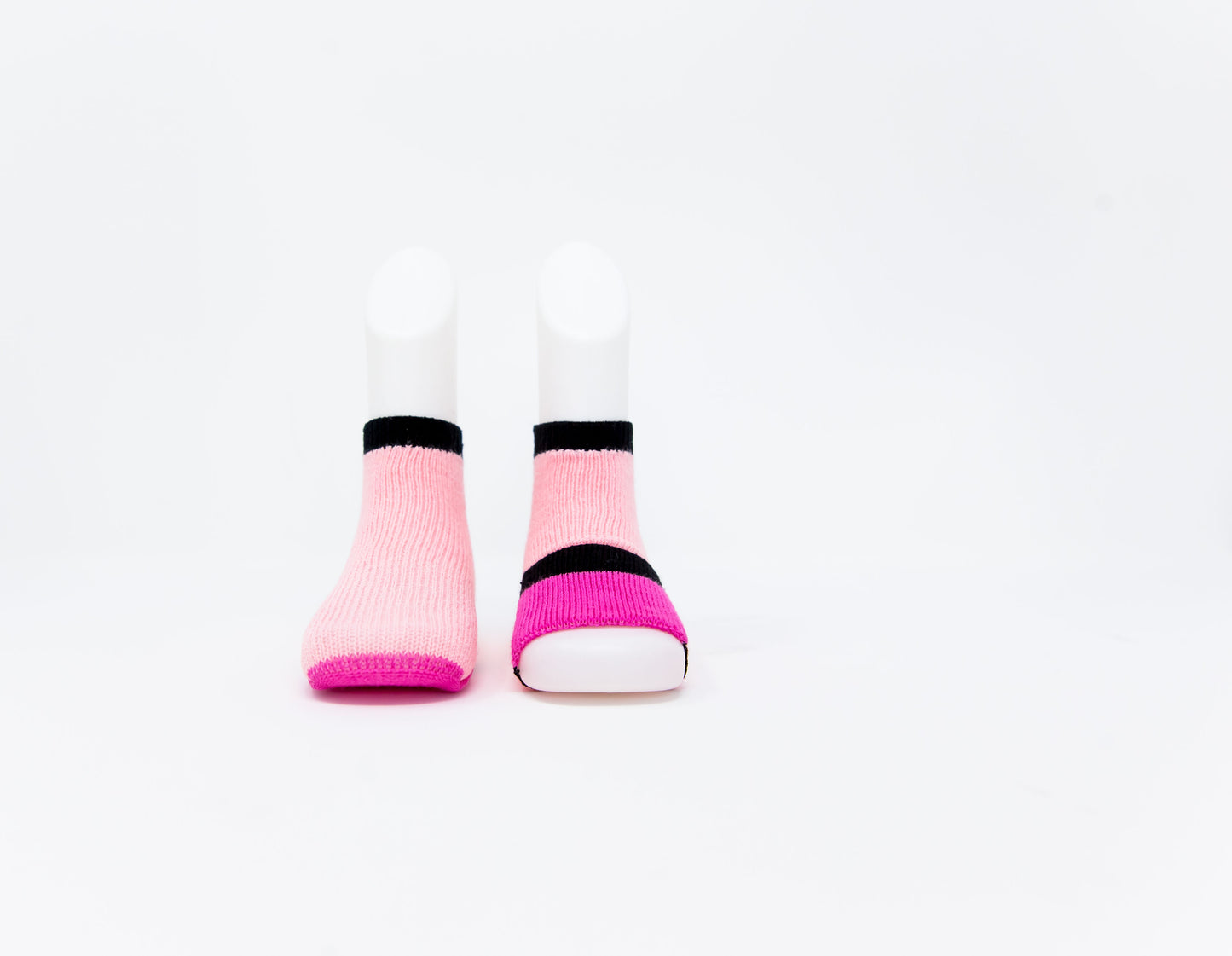 Newborn cotton socks - Pink that allow you to cover or uncover toes