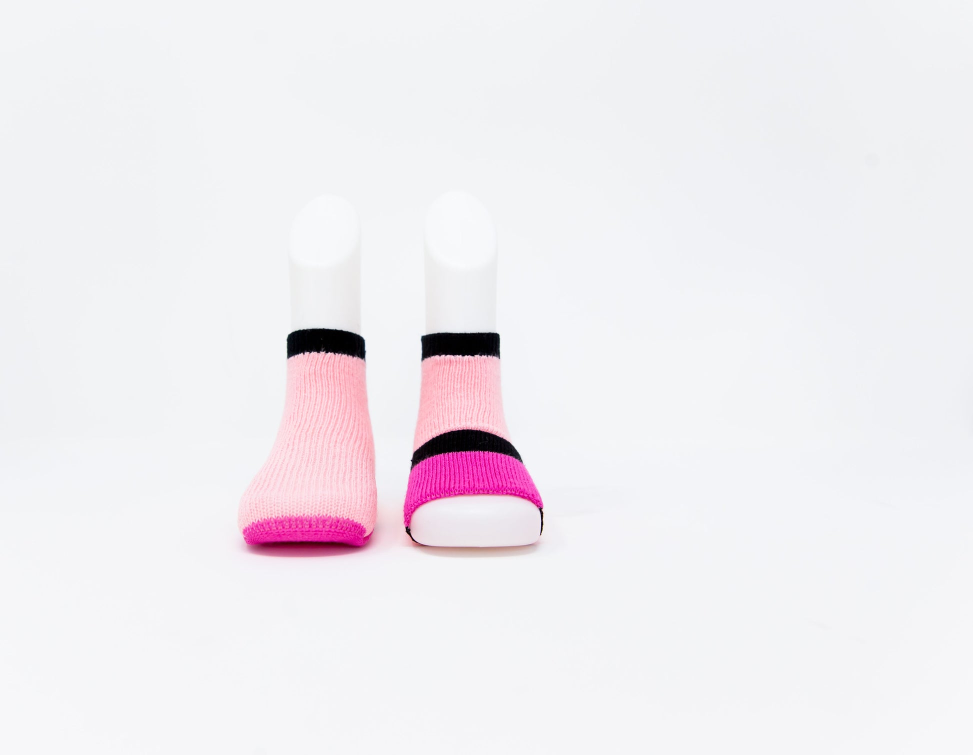 Newborn cotton socks - Pink that allow you to cover or uncover toes
