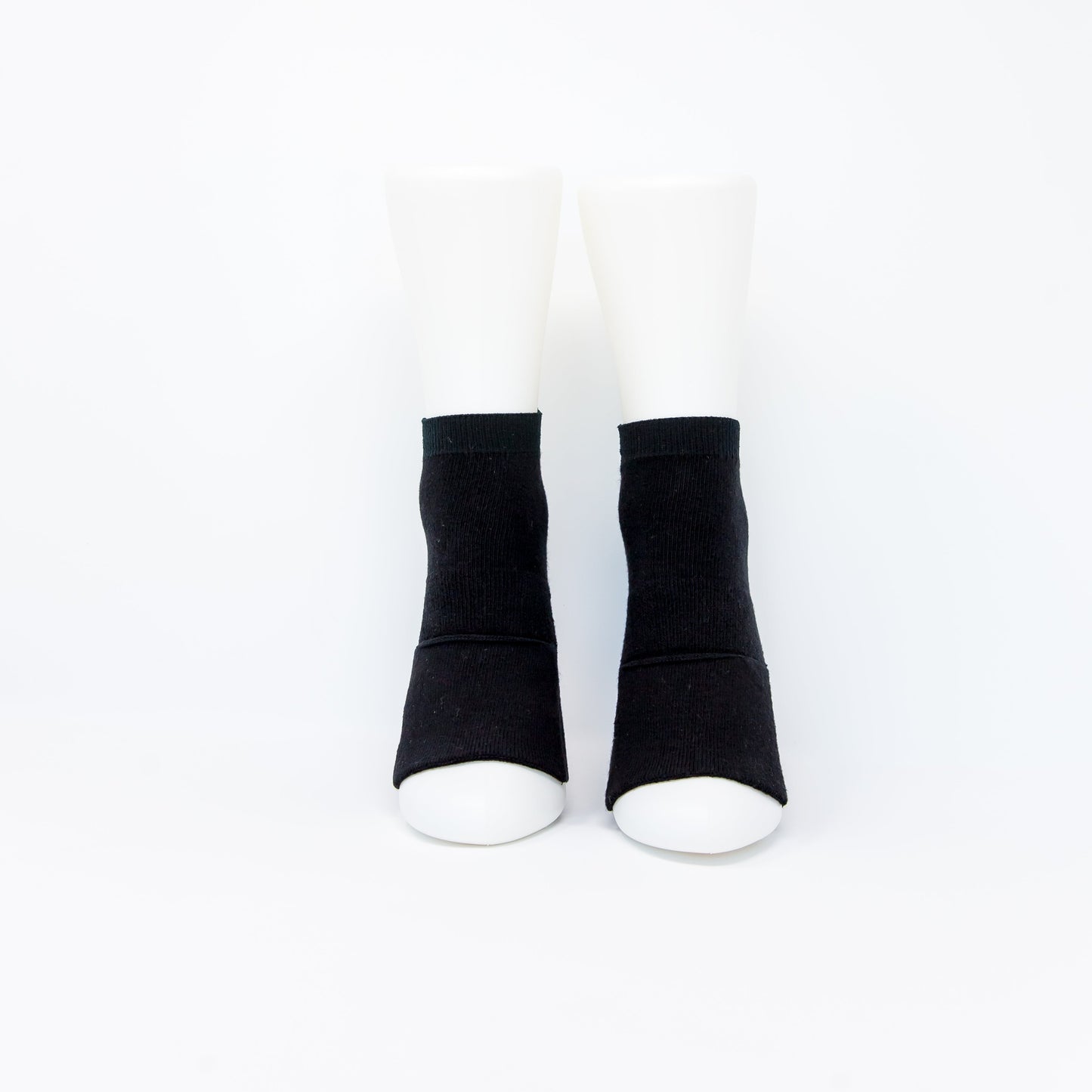 Open & Closed Toe Yoga Socks | Seamless, Non-Slip Grip- Black