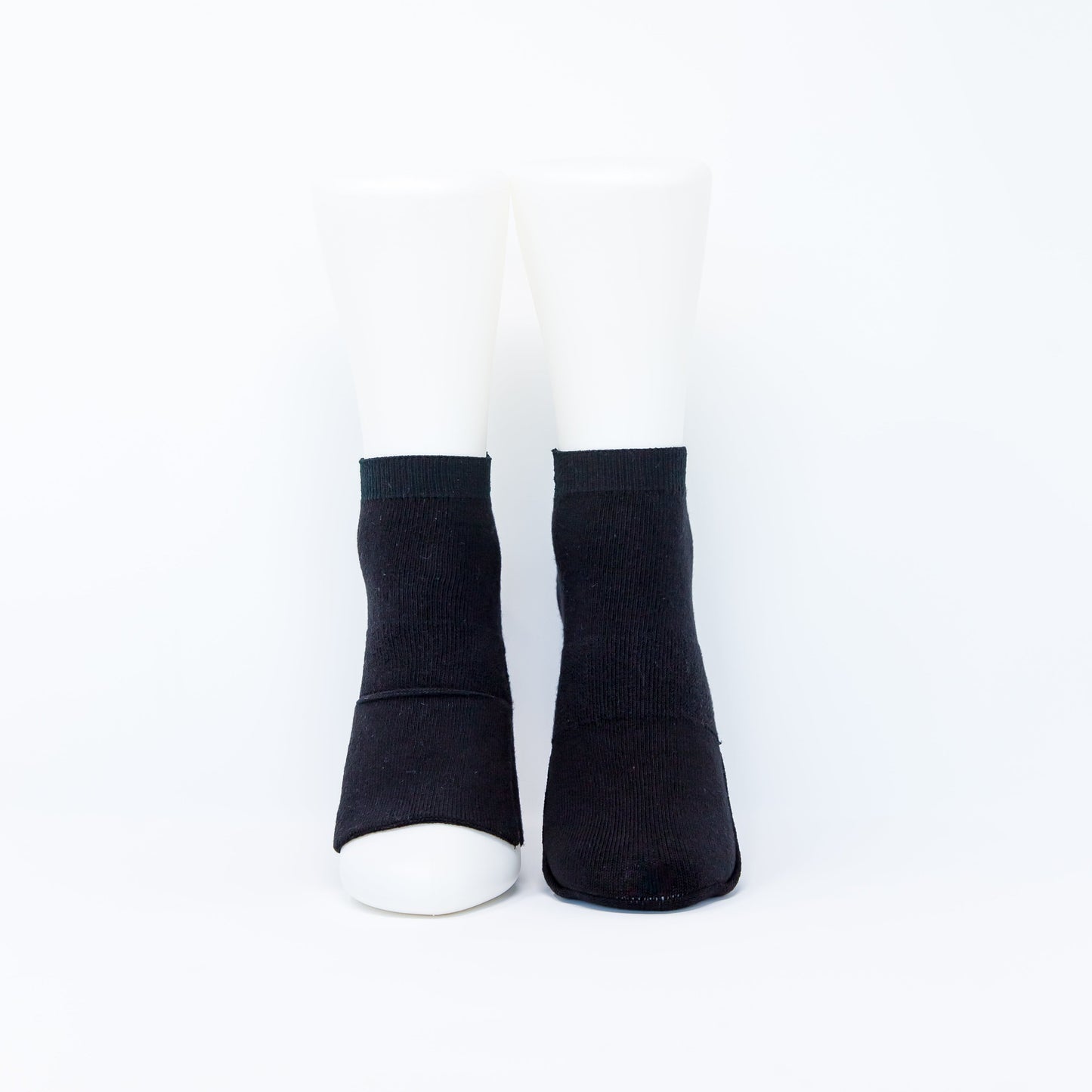 Open & Closed Toe Yoga Socks | Seamless, Non-Slip Grip- Black