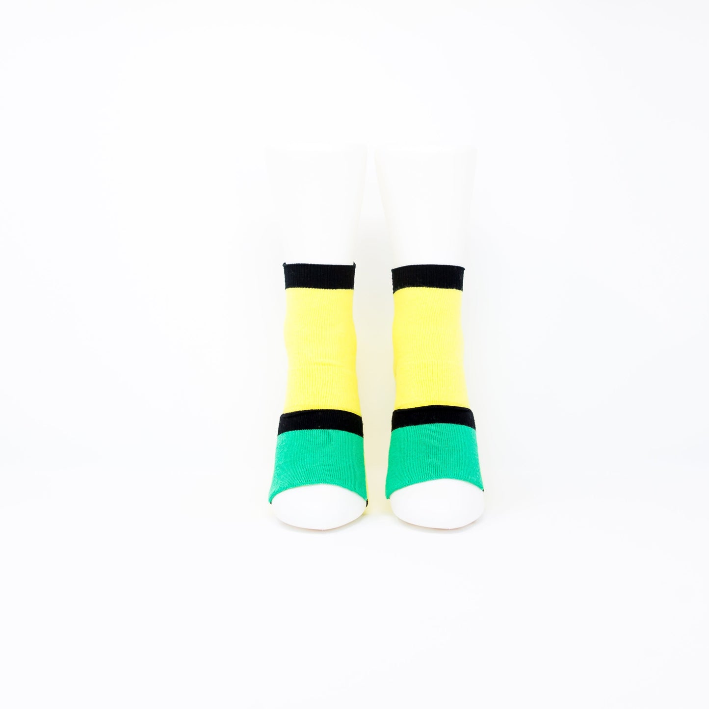 Open & Closed Toe Yoga Socks | Seamless, Non-Slip Grip - Yellow/Green
