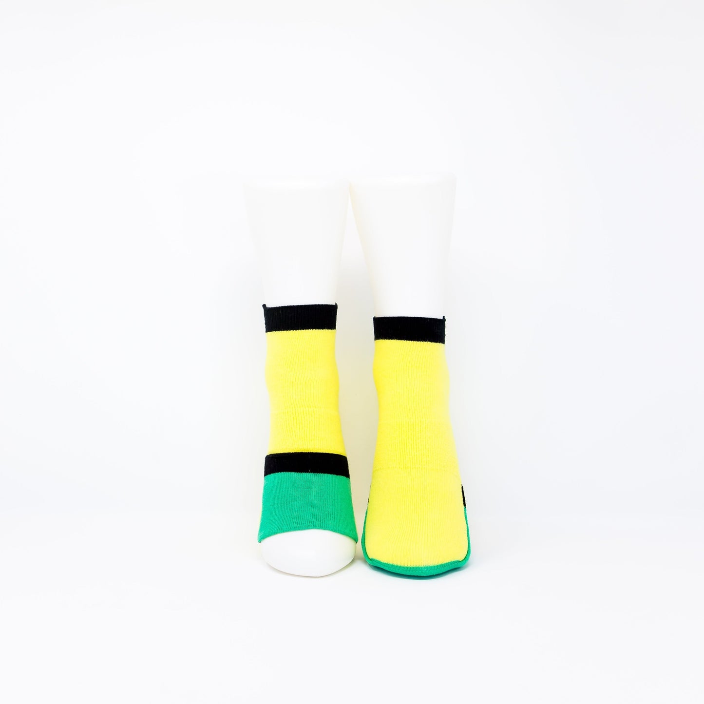Open & Closed Toe Yoga Socks | Seamless, Non-Slip Grip - Yellow/Green
