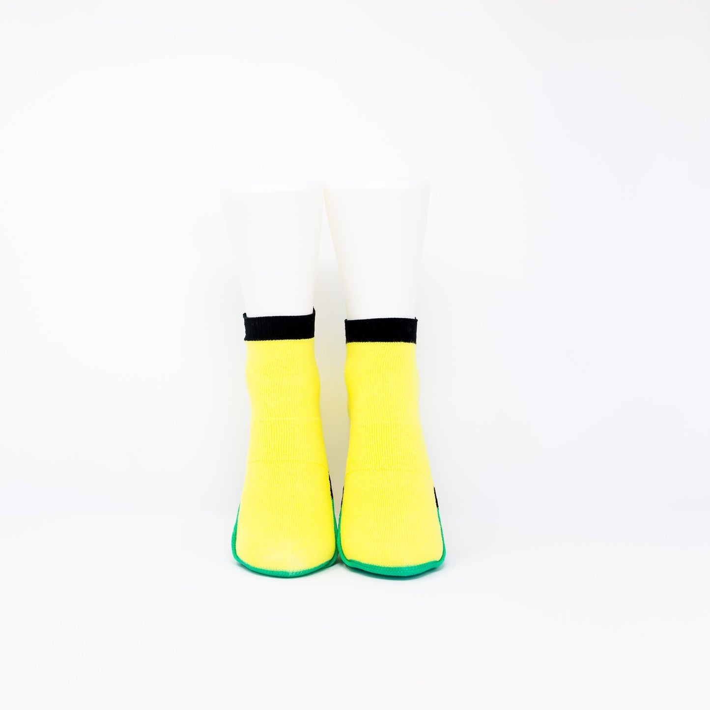 Open & Closed Toe Yoga Socks | Seamless, Non-Slip Grip - Yellow/Green