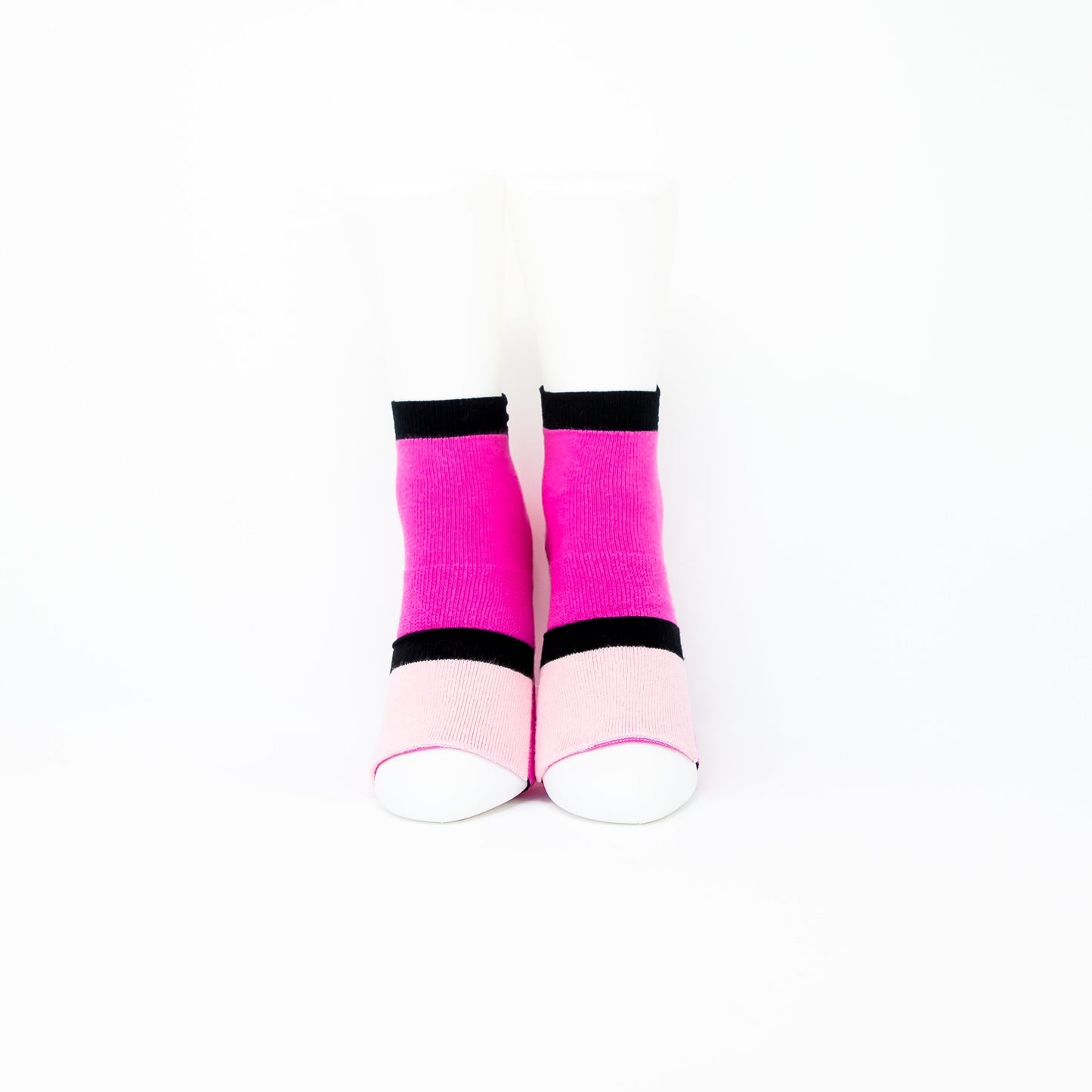 Open & Closed Toe Yoga Socks | Seamless, Non-Slip Grip - Pink