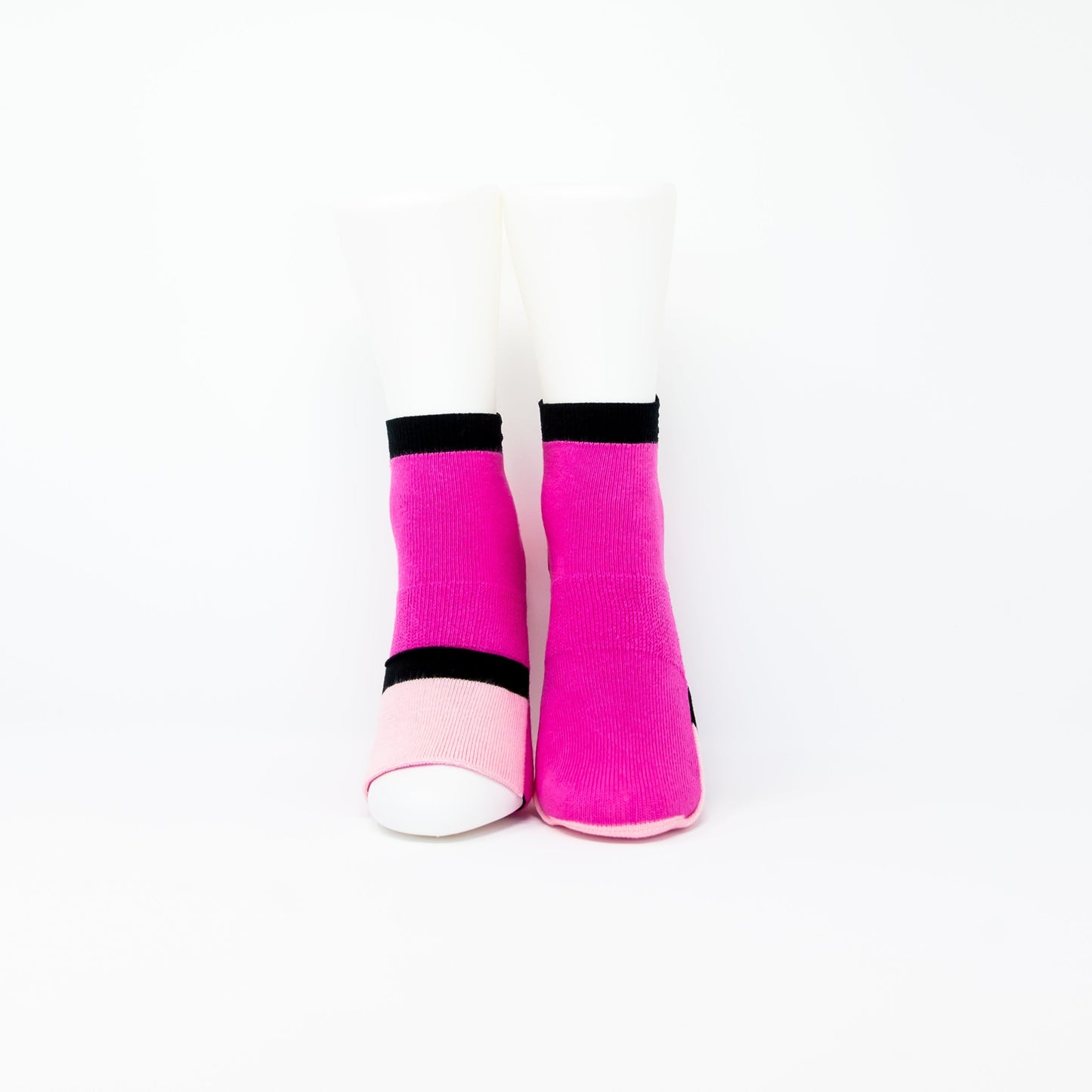 Open & Closed Toe Yoga Socks | Seamless, Non-Slip Grip - Pink