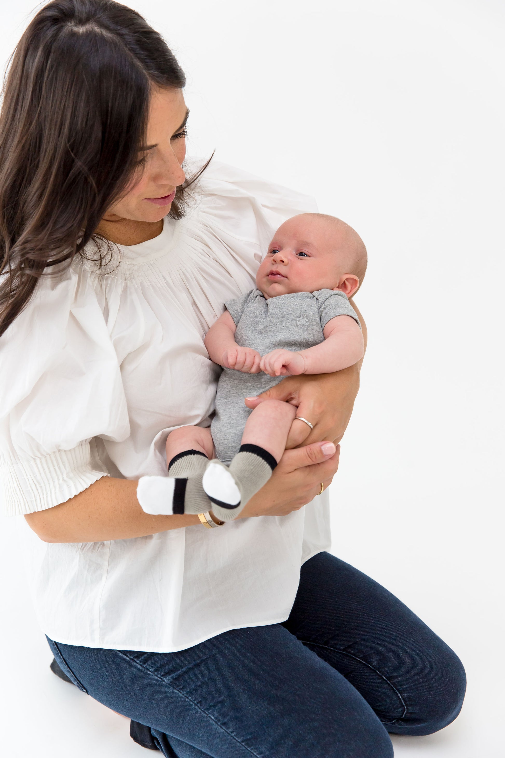peekaboo Newborn cotton socks - Grey for perfect fit