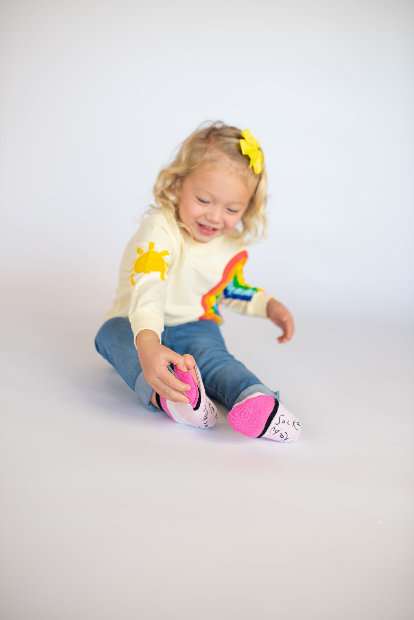 Toddler  Seamless Gripper Socks - Pink