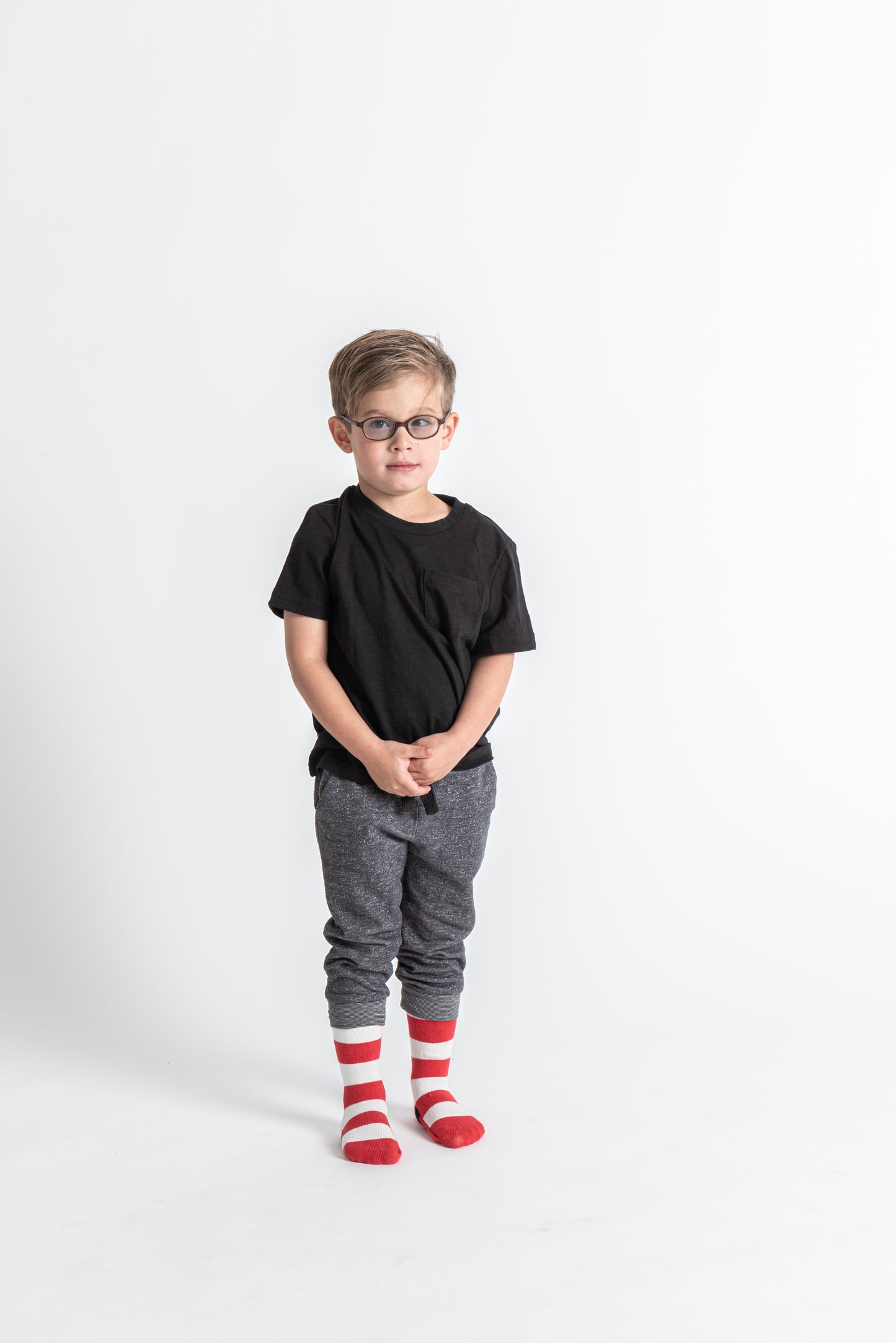 Kids seamless socks - Red and white