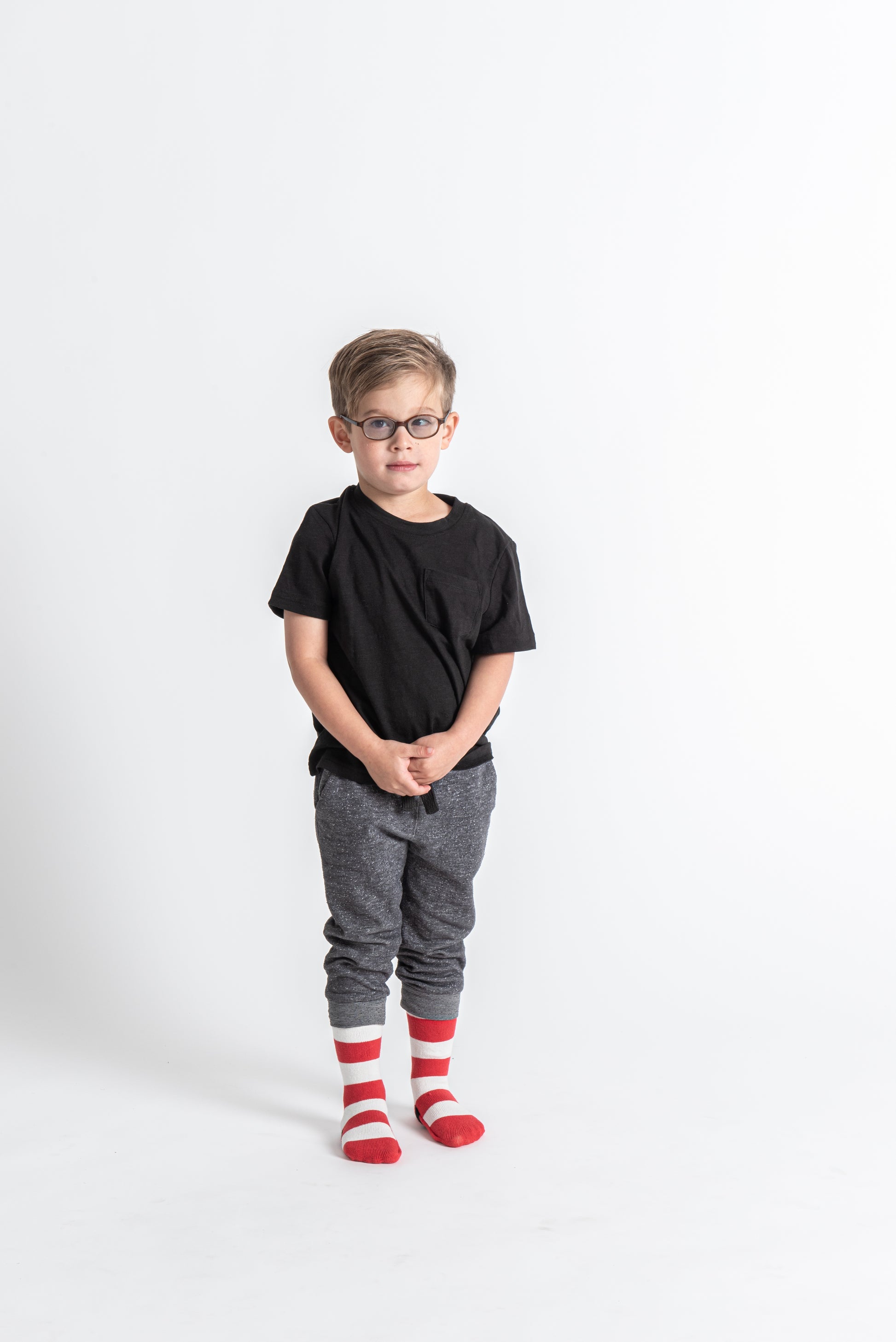 Kids seamless socks - Red and white