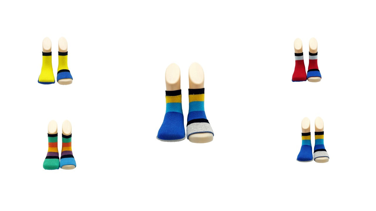 Peekaboo Toddler socks - 5 pack - blue mix