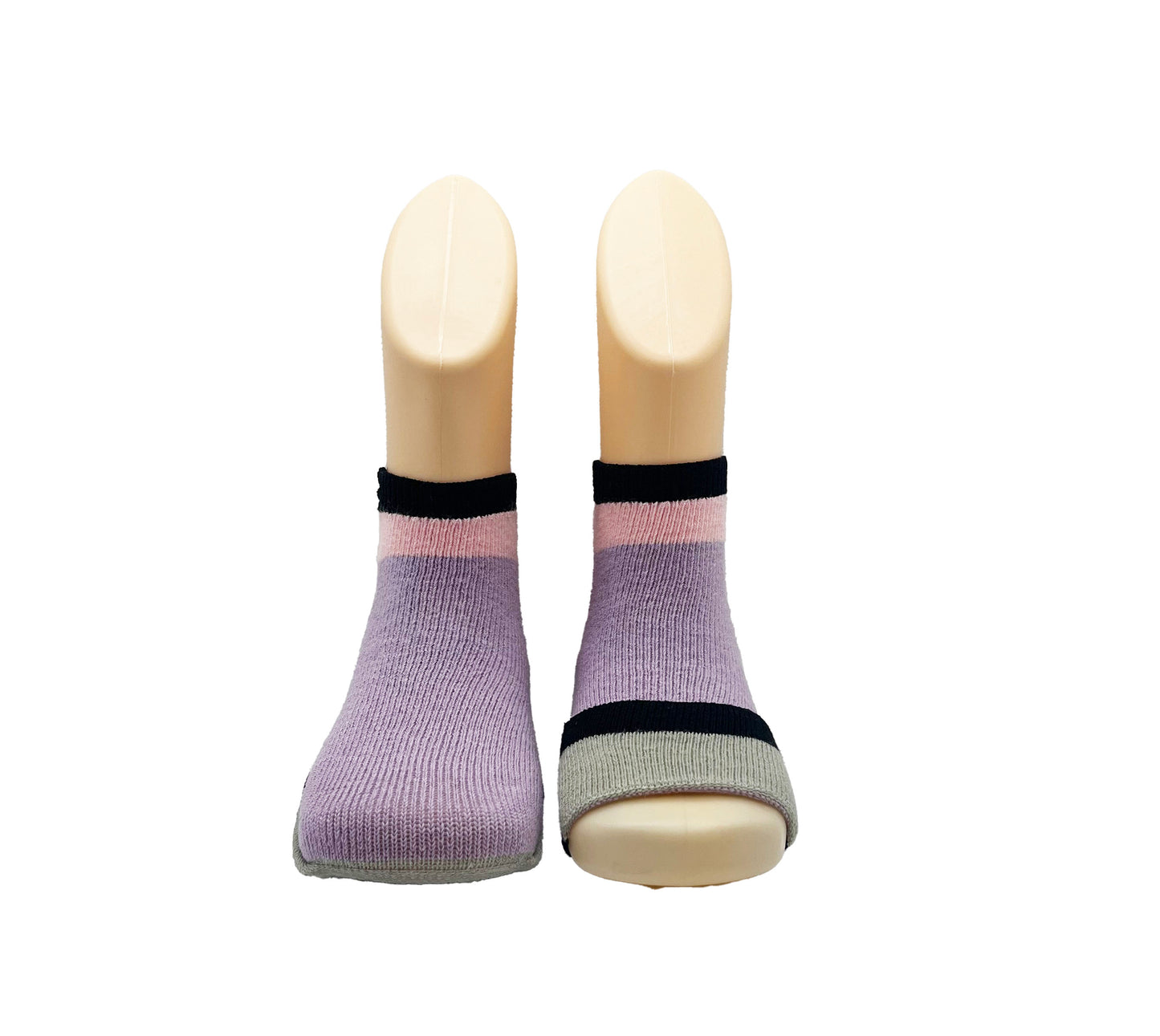 Peekaboo Baby gripper socks - open closed toes - Lavender
