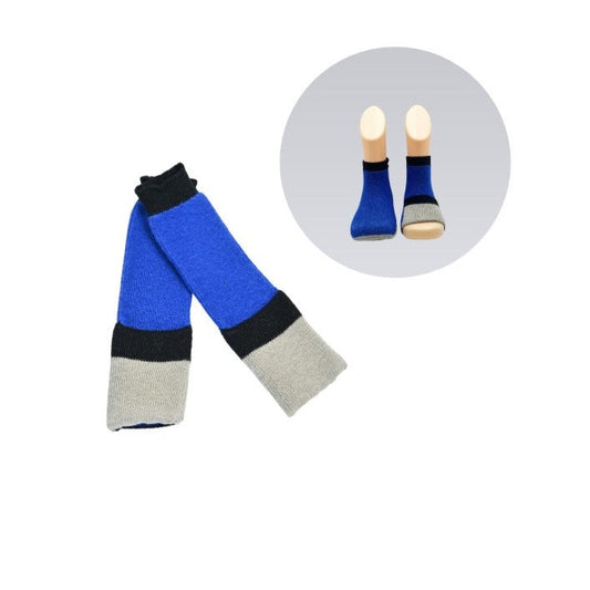 Peekaboo newborn socks - Blue /grey