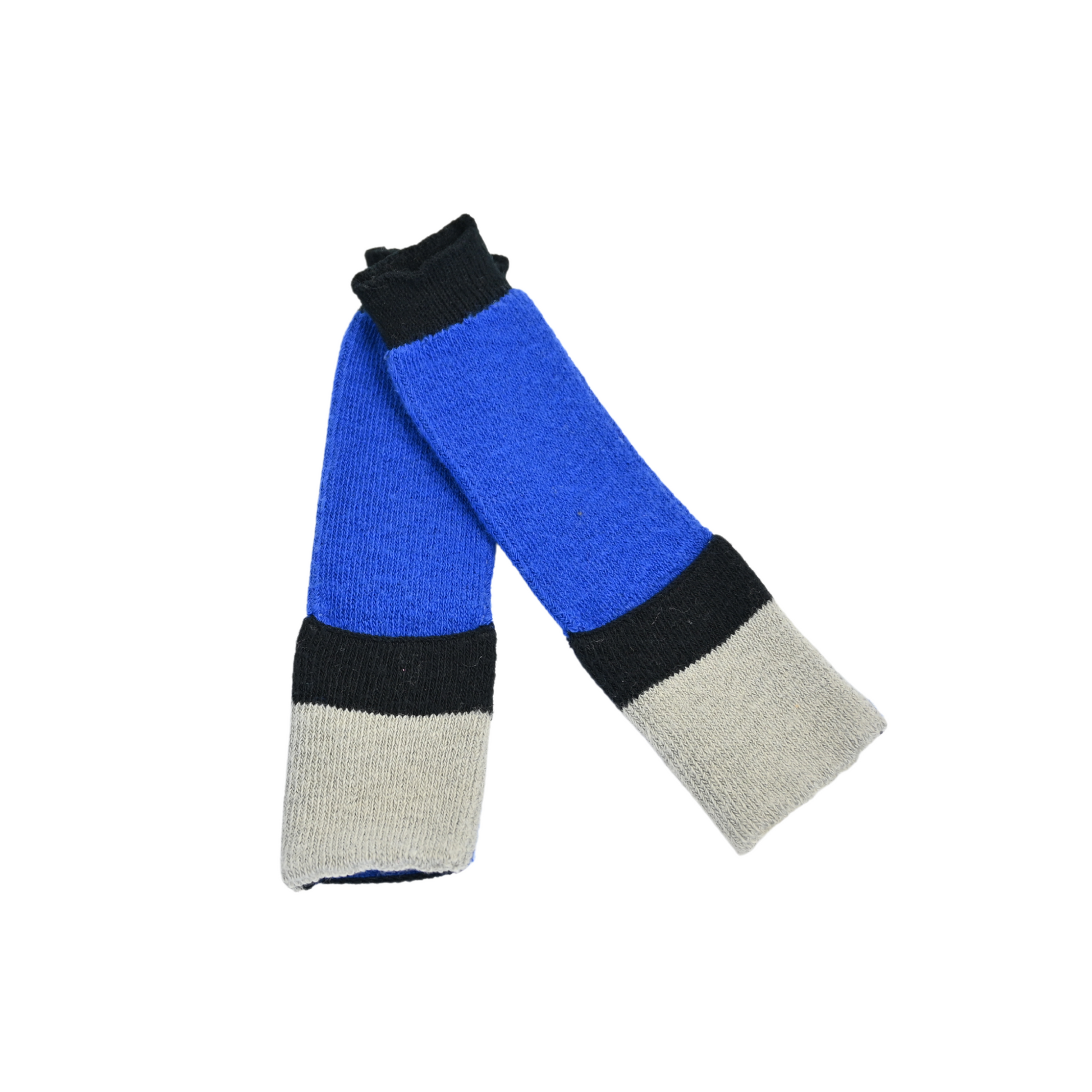 Peekaboo Newborn cotton socks - Blue/Grey that allow you to cover or uncover toes