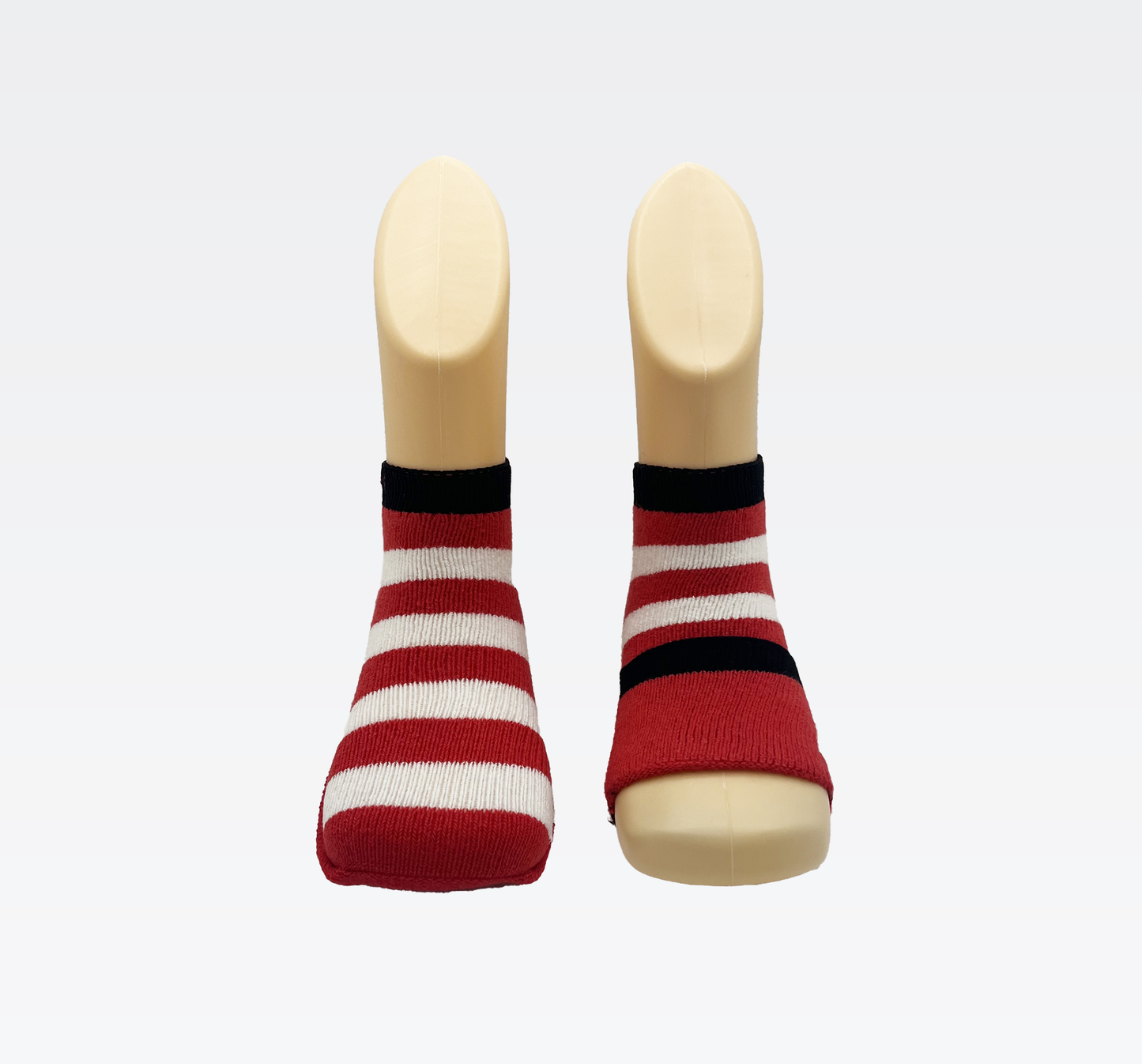 Kids seamless gripper socks - 2 pack - Red and white